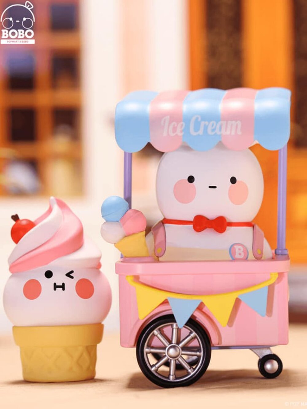 Bobo and Coco A Little Store blind box POP MART figure sealed | Ice Cream Cart